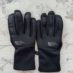 NWOT The North Face Denali Etip Powered Fleece Gloves Black Size S 