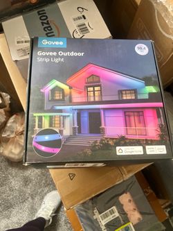 Govee Outdoor LED Strip Lights, 98.4ft Smart Outdoor Lights Work with Alexa and Google Assistant, App Control, IP65 Waterproof, RGBIC Lights for Patio