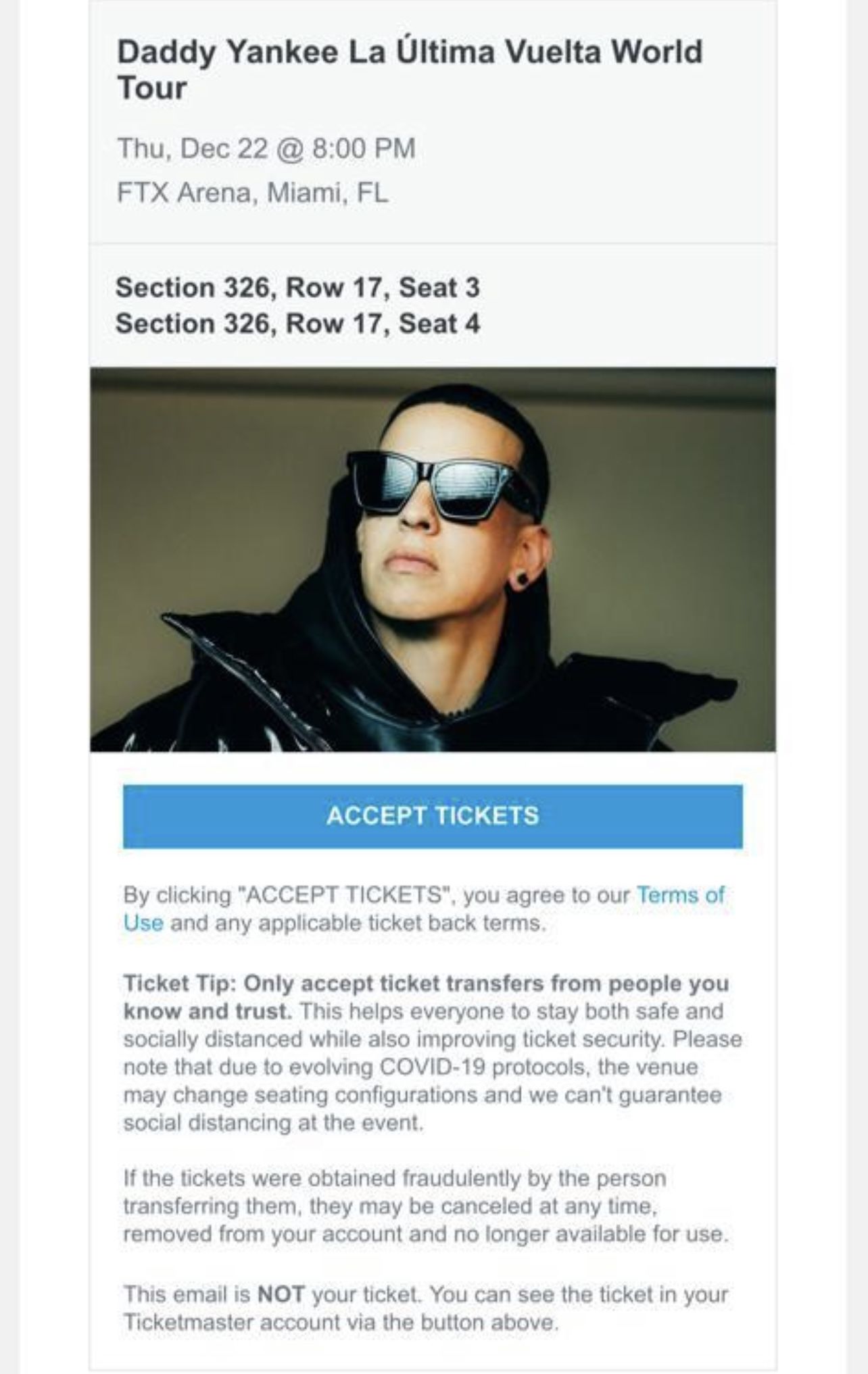 Daddy Yankee Concert Tickets 