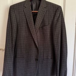 Zegna Blazer 52R/42R Plaid Excellent Condition TROFEO Cashmere Sport Coat