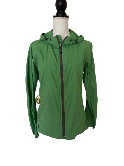 Eddie Bauer Woman’s Zip Up Green Windbreaker, Sz S