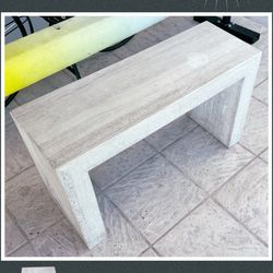 White Stone Bench