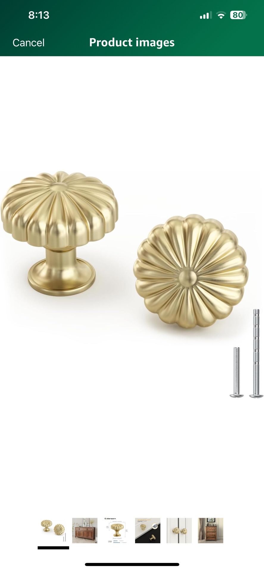 goldenwarm 20 Pack Gold Cabinet Knobs Dresser Knobs Gold Drawer Pulls and Knobs for Dresser Cabinet