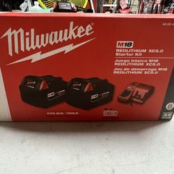 M18 18-Volt Lithium-Ion XC Starter Kit with Two 5.0Ah Batteries and Charger