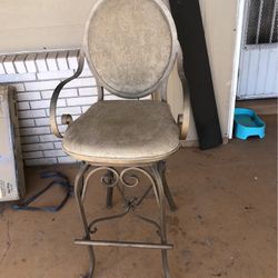 Used Upholstered Stool  Very Sturdy