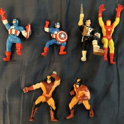 1989 Marvel PVC Figures Set of 6