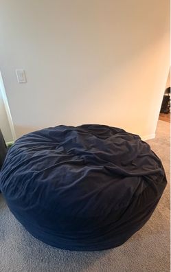Oversized 4-Foot Foam Bean Bag Chair – Navy Blue