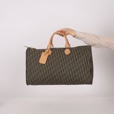 Dior Coated Canvas Trotter Weekender Duffel Bag 