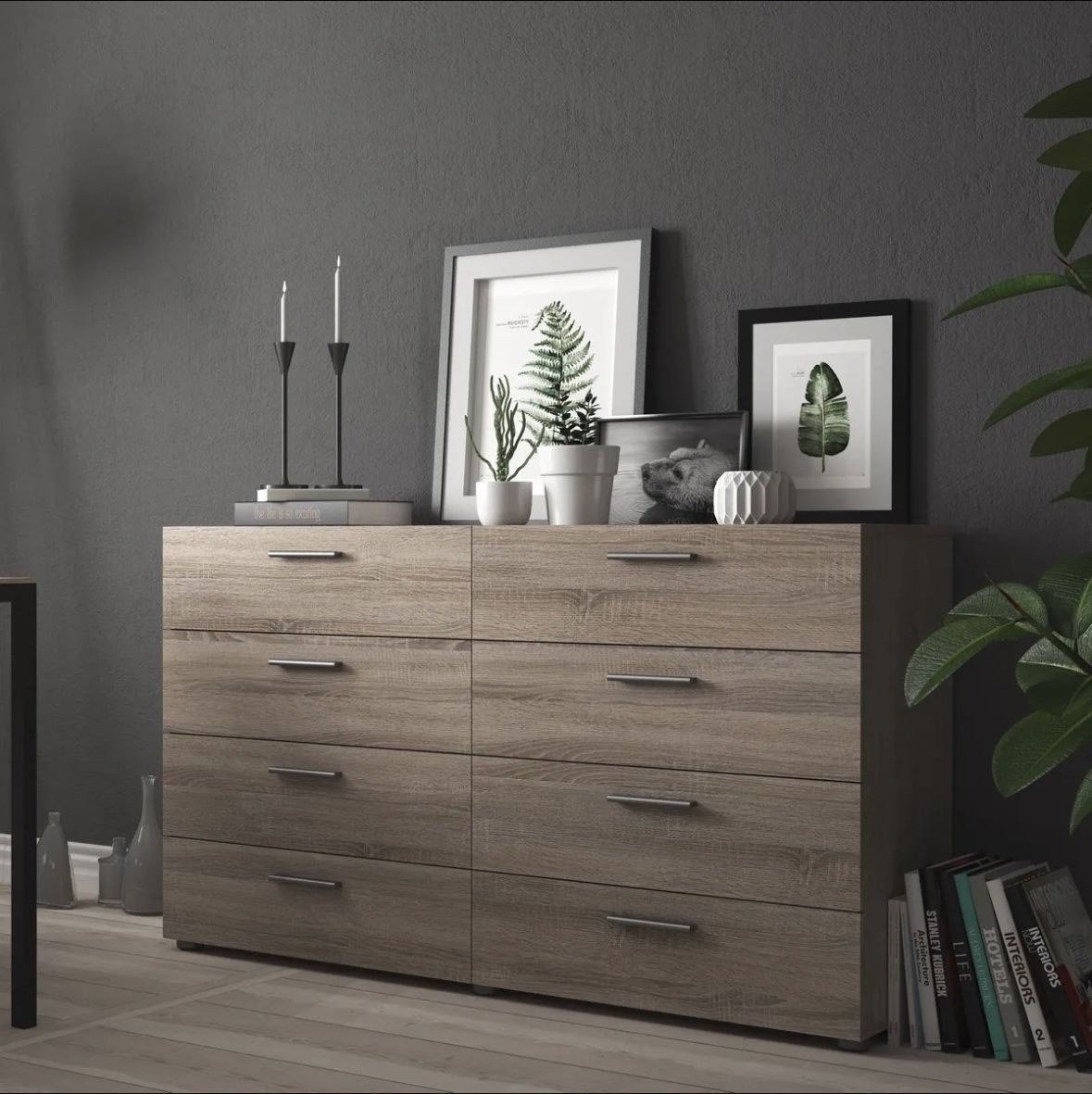 8 Drawer Double Dresser in Truffle