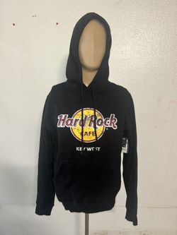 MENS BLACK PULLOVER HARD ROCK CAFE HOODIE KEY WEST SWEATSHIRT NWT SZ M