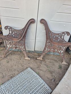 $80 Cast iron bench ends