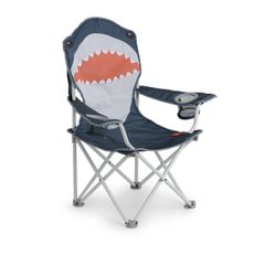 Firefly! Outdoor Gear Finn the Shark Kid's Camping Chair - Navy/Orange/Gray Color