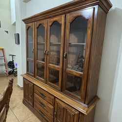 Vintage 14 Piece Dining Room Set with Hutch and. Buffet