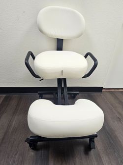 Adjustable Work Stool with Back Support – $90