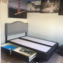 🎈beautiful Queen Size Bed Frame 4 Storage 🎈