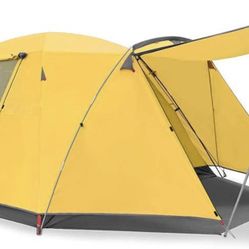KAZOO 4 Person Camping Tent Outdoor Waterproof Family Large Tents 4 People Easy Setup Tent with Porch Double Layer