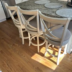 (3) High Back Swivel Stools 