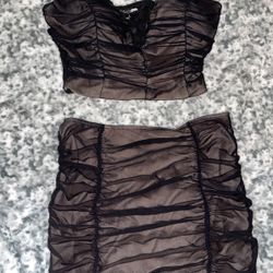 Skirt and crop top Fashion Nova
