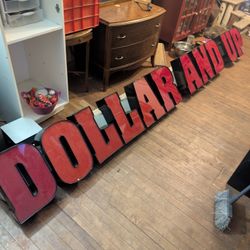12 Ft Sign Dollar And Up Sign 