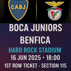 Boca Juniors Vs Benfica 1st Row