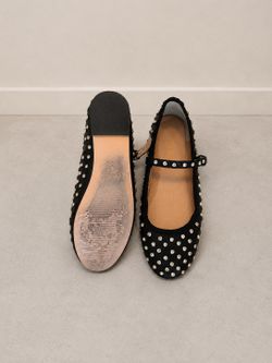 Cushionaire Black Rhinestone Mary Jane Flats – Women’s Size 7