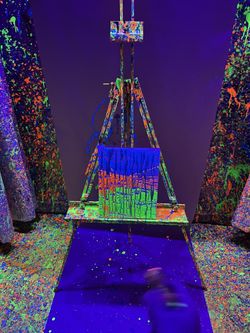 black light canvas painting