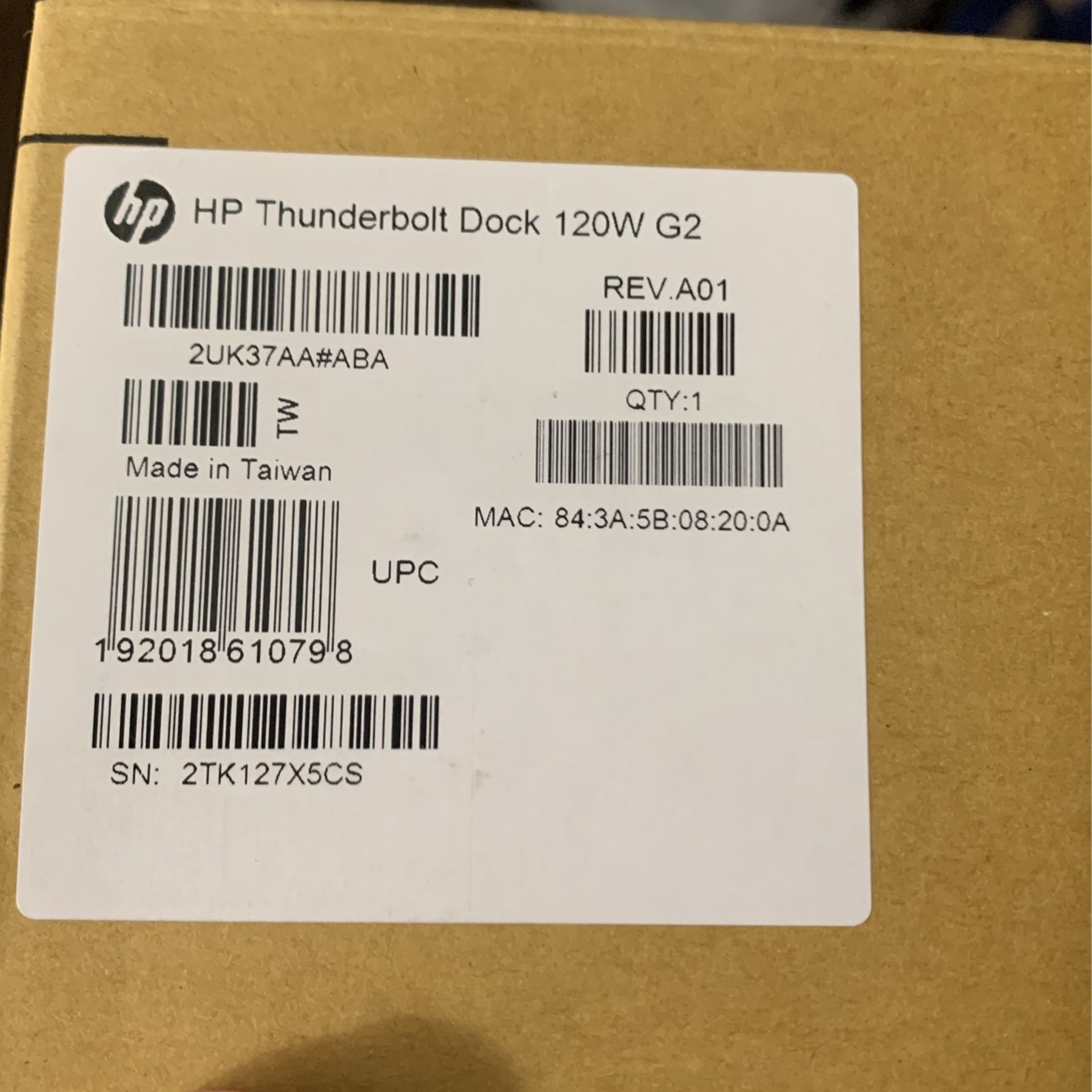 HP Thunderbolt docking Station.