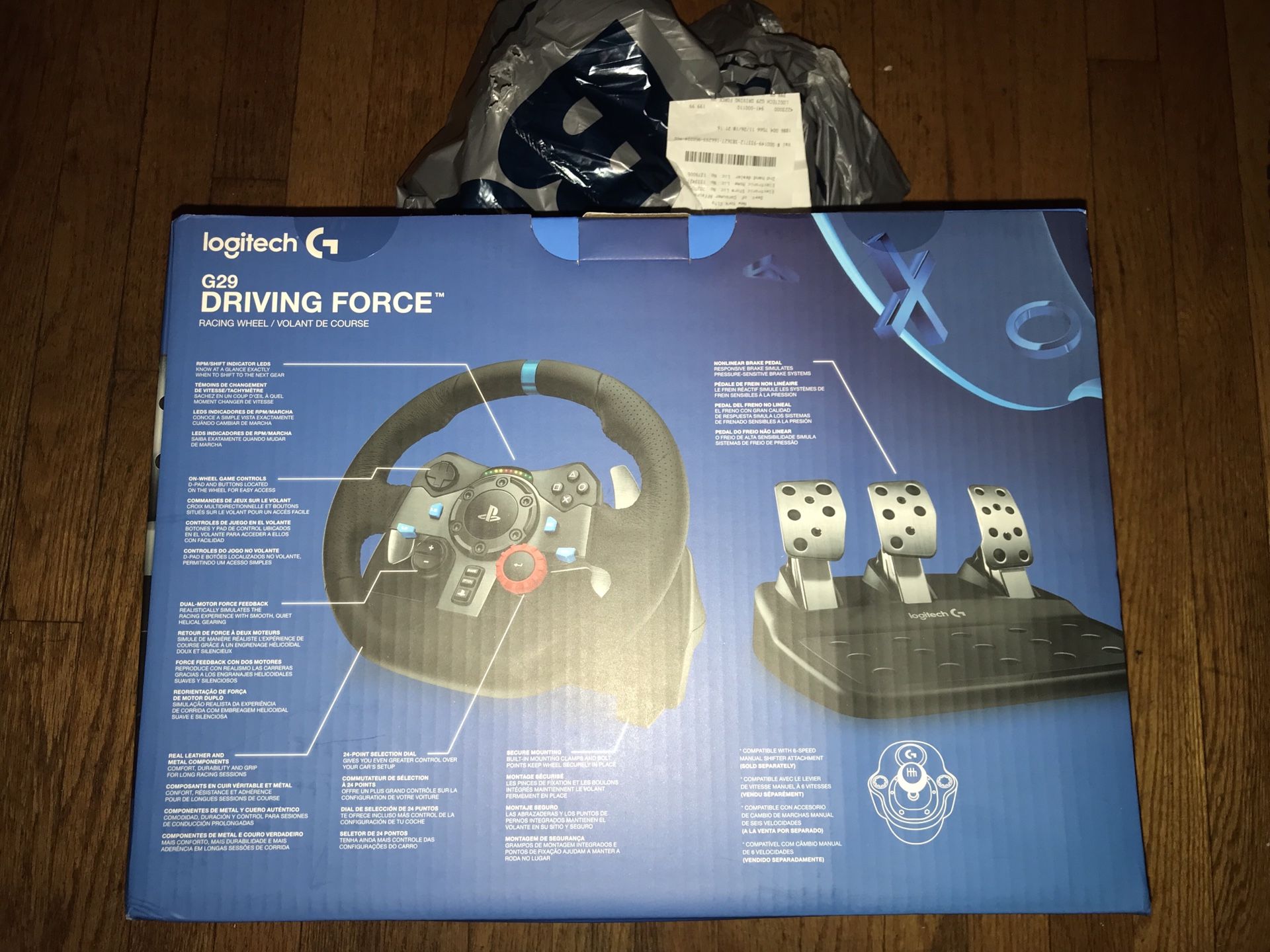 Logitech G29 Driving Force Racing Wheel Ps4