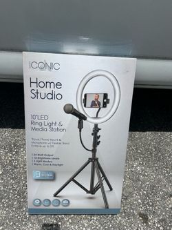 10 inch Ring Light & Media Station