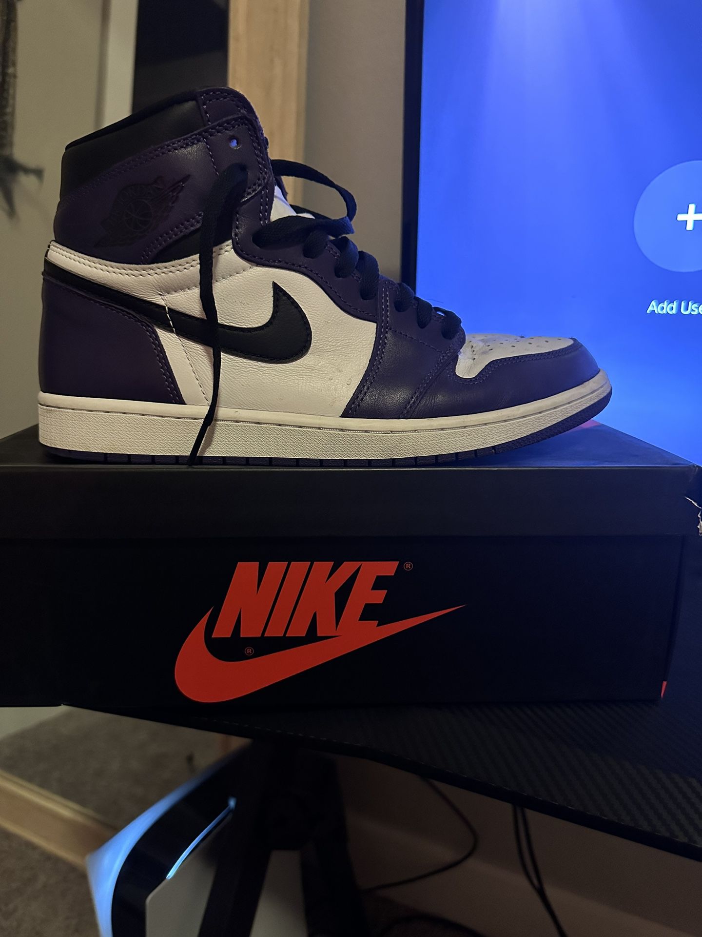 Jordan 1 Court Purple/White