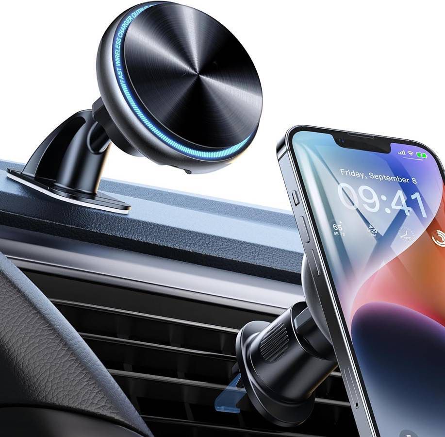 new  Magsafe Car Mount Charger 15W Fast Charging Wireless Car Charger with Strong Magnetic Adjustable Air Vent Phone Holder for iPhone 15 Pro Max Plus