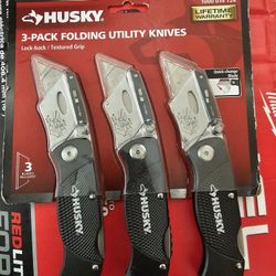 3 Pack Folding Utility Knives 