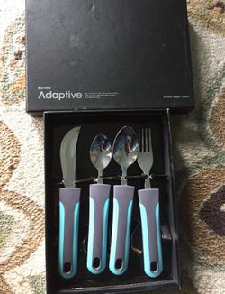 BUNMO Adaptive Utensils - Weighted Knives Forks and Spoons Silverware Set