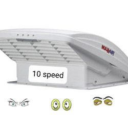 Maxxfan Deluxe 10 speed Roof Vent Fan (White) (5100K)