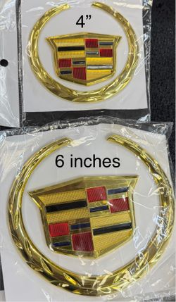 Pair of Cadillac emblem ABS