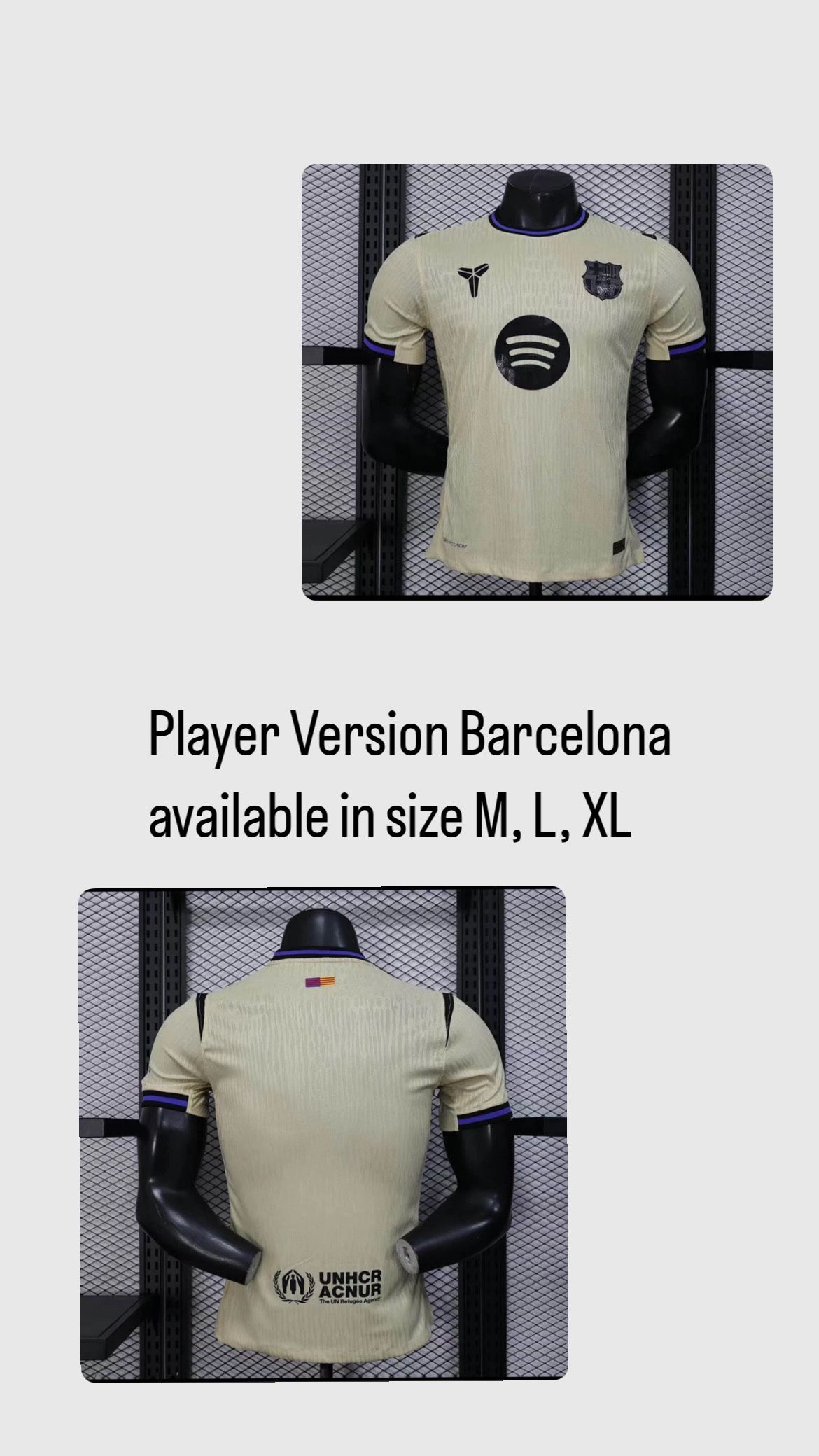 Player Version Barcelona Available In Size M, L, XL