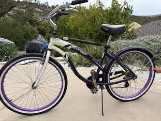 Oakwood Cruiser — Purple & White, Shimano, Aluminum — $60 OBO