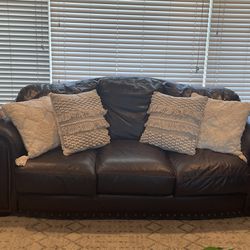 Faux Leather Couch/Chair/Ottoman Set