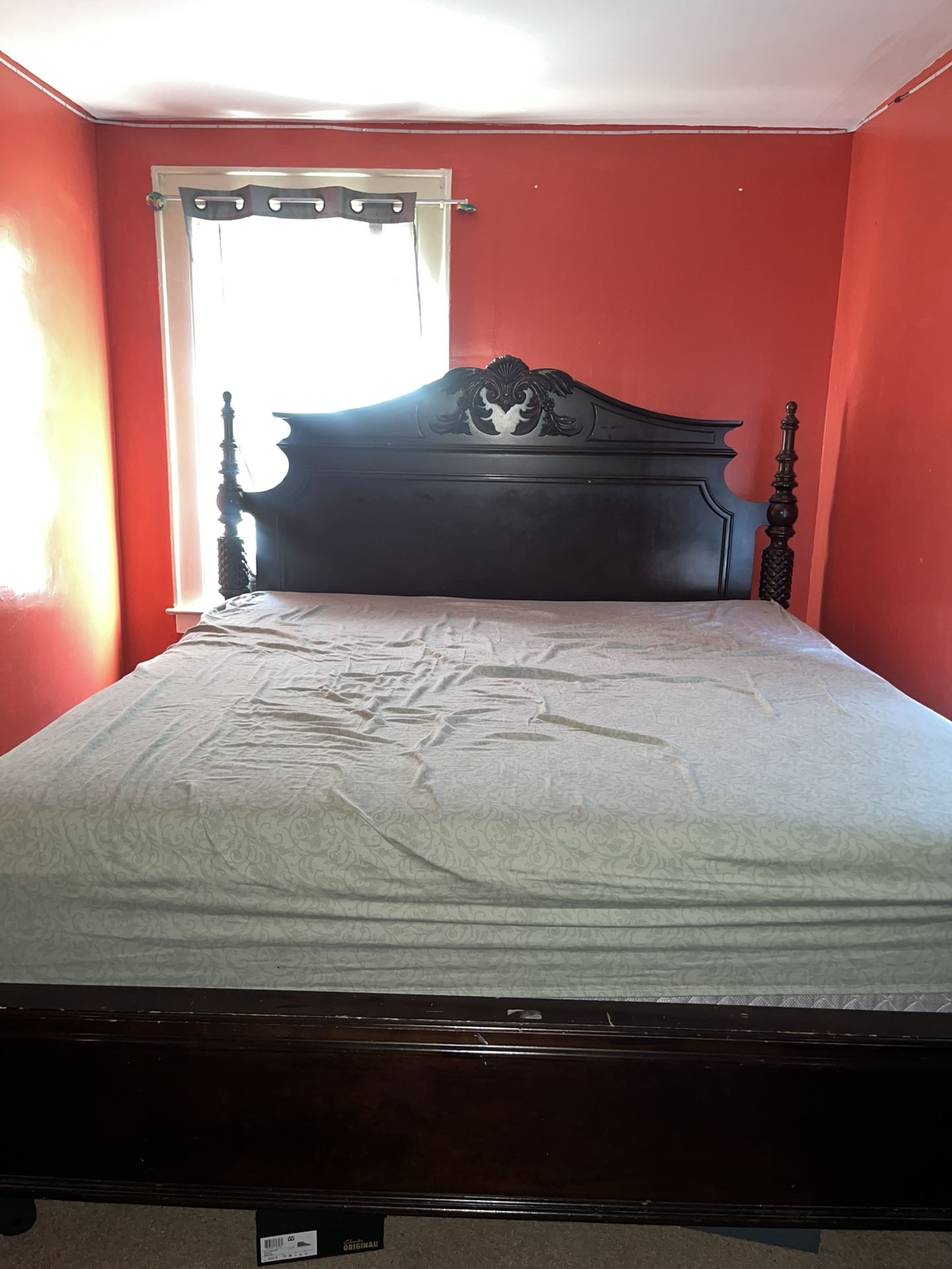 King Size Bed Set + Frame And Box Spring