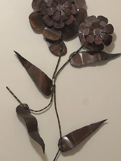 Metal Flower Wall Art Sculpture