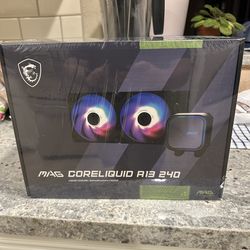 MSI MAG CORELIQUID A13 240 aio cpu liquid cooler brand new computer