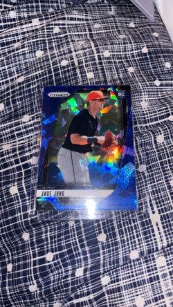 Prizm Jace Jung blue cracked ice rookie baseball card