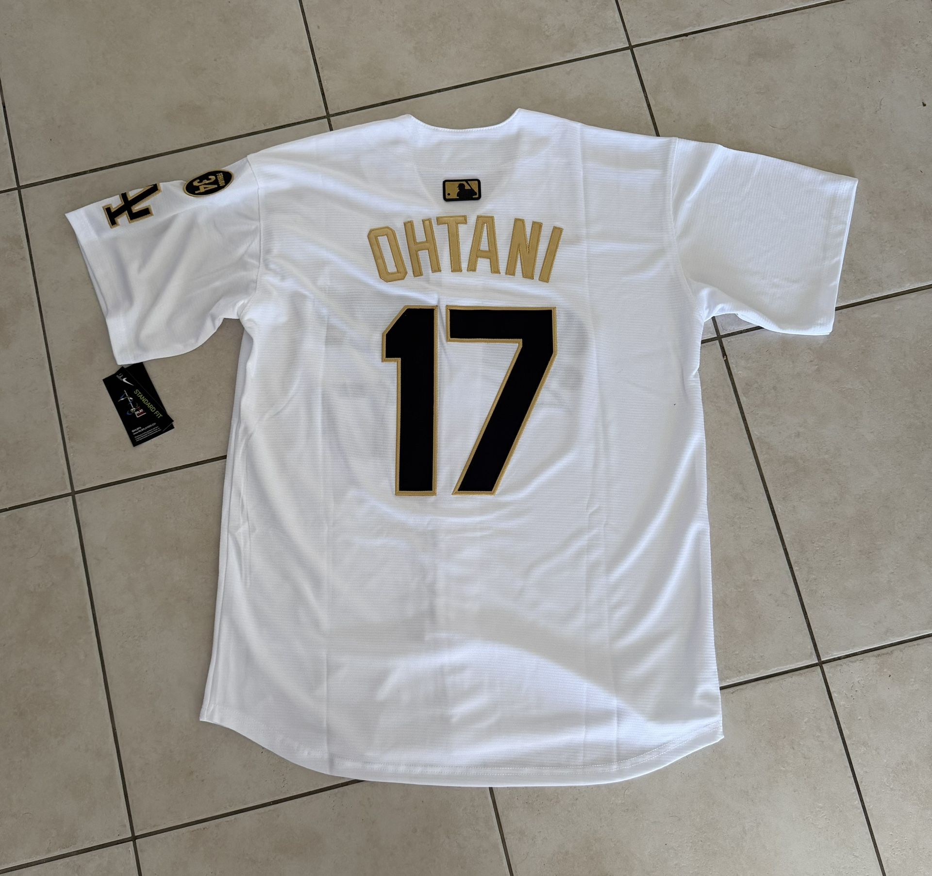 Nike Shohei Ohtani #17 Dodgers Gold World Series Jersey