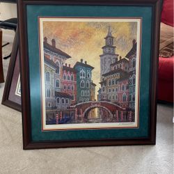 VENICE YELLOW SUNSET By ANATOLE KRASNYANSKY Distributed By Michaels 