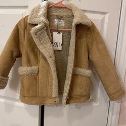 Zara Sherpa Jacket  for girls Size  9