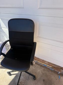 Black High-Back Office Chair with Wheels