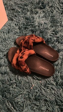Cheetah slippers