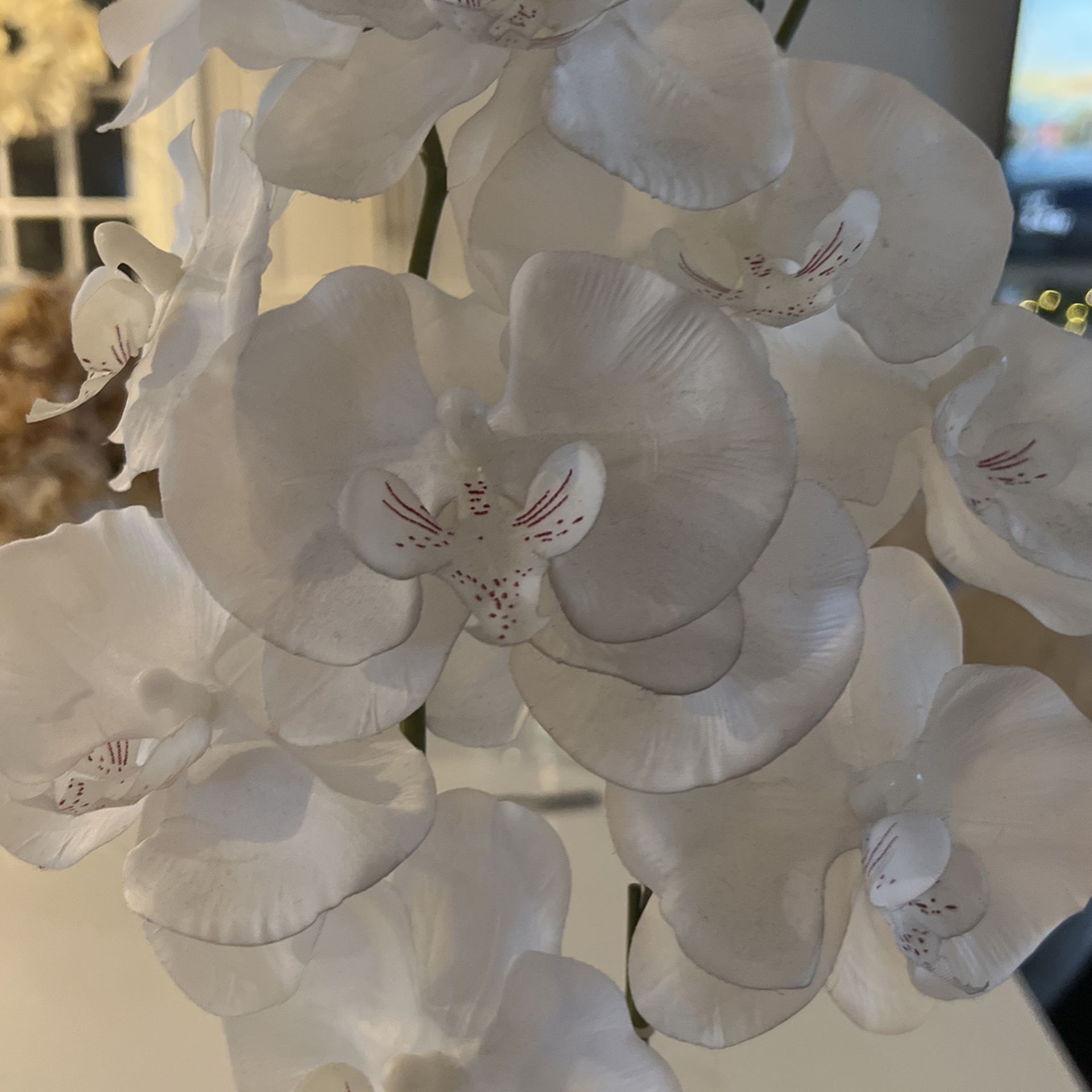 White Orchid Fake Plant 