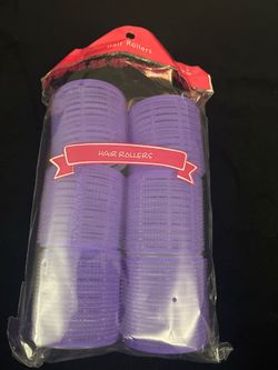Purple Self-Grip Velcro Hair Rollers Pack (Brand New in Pack)