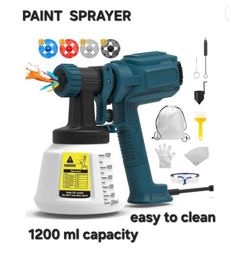 Paint sprayer  w 4 nozzles electric . 1200 ml capacity